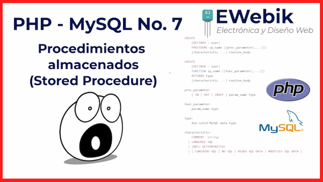 Procedimientos Almacenados MySQL PHP